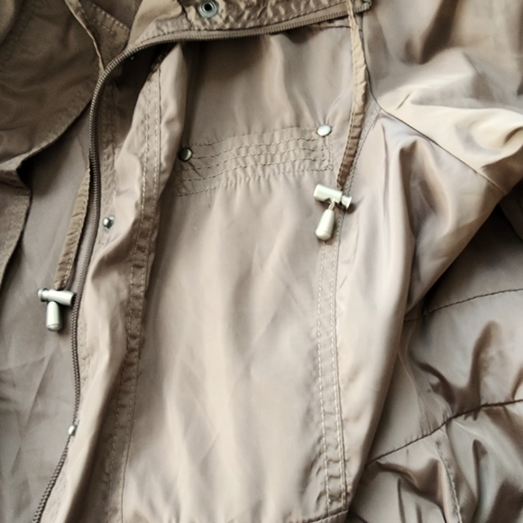 ARMAND THIERY utility raincoat jacket long TAN Size 14/16 - Picture 10 of 16